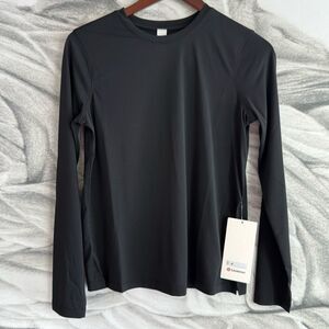 Lululemon Ultralight Hip-Length Long-Sleeve Shirt Black size 6 NWT